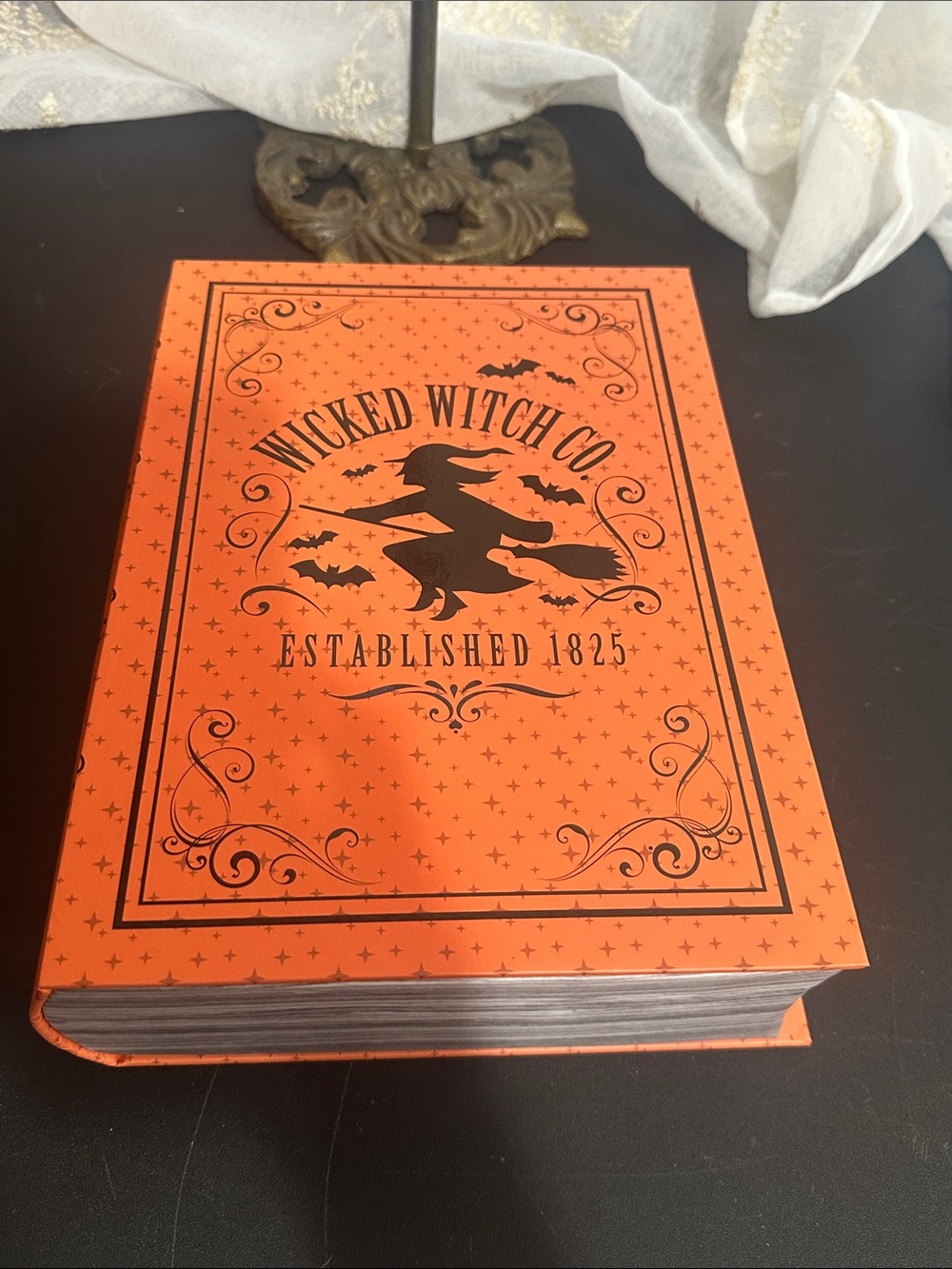 Halloween wicked witch book box decor